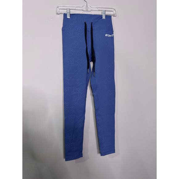 ECHT Blue Camo Outline Print Leggings - Picture 1 of 6